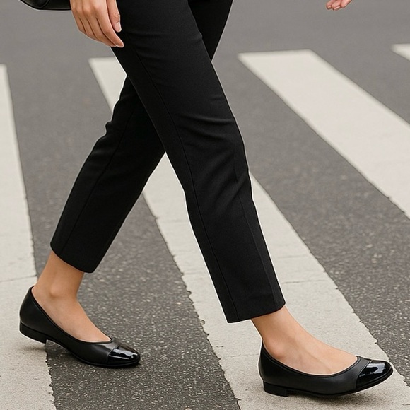 Nine West Black Patent Flats Vegan Women’s Shoes Size 7 New With Box - Picture 2 of 10